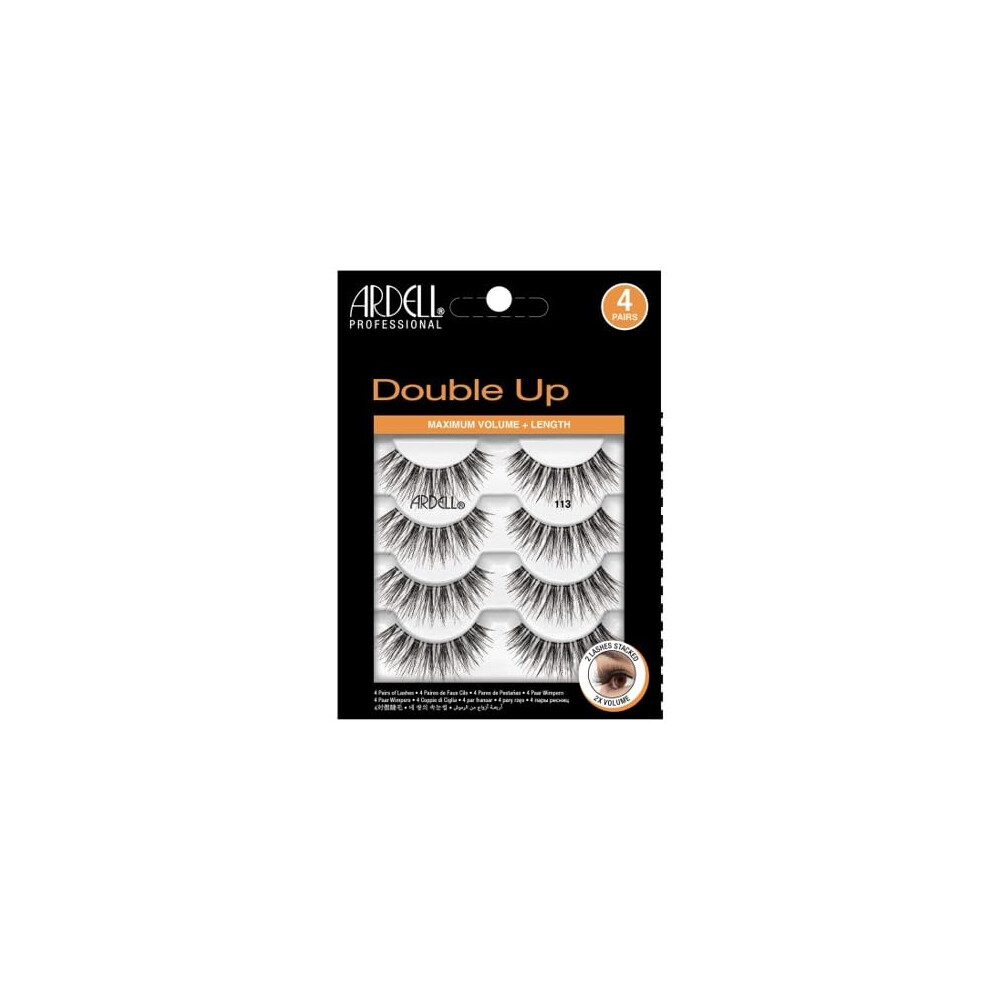 Ardell Double Up 113 Lashes  Maximum Volume and Length  4 pairs  1-pack