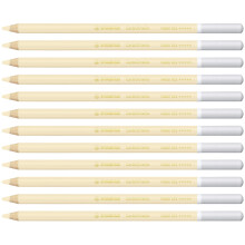 STABILO CarbOthello Pastel Chalk Pencils - Ivory White (Box of 12)