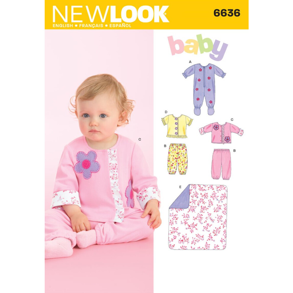 New Look Naai Patroon 6636 Baby's Apart Maat A (NB-SML)