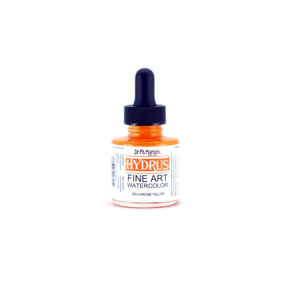 Dr Ph Martins Hydrus Fine Art 26H Watercolor Bottle  1 oz  Chrome Yellow