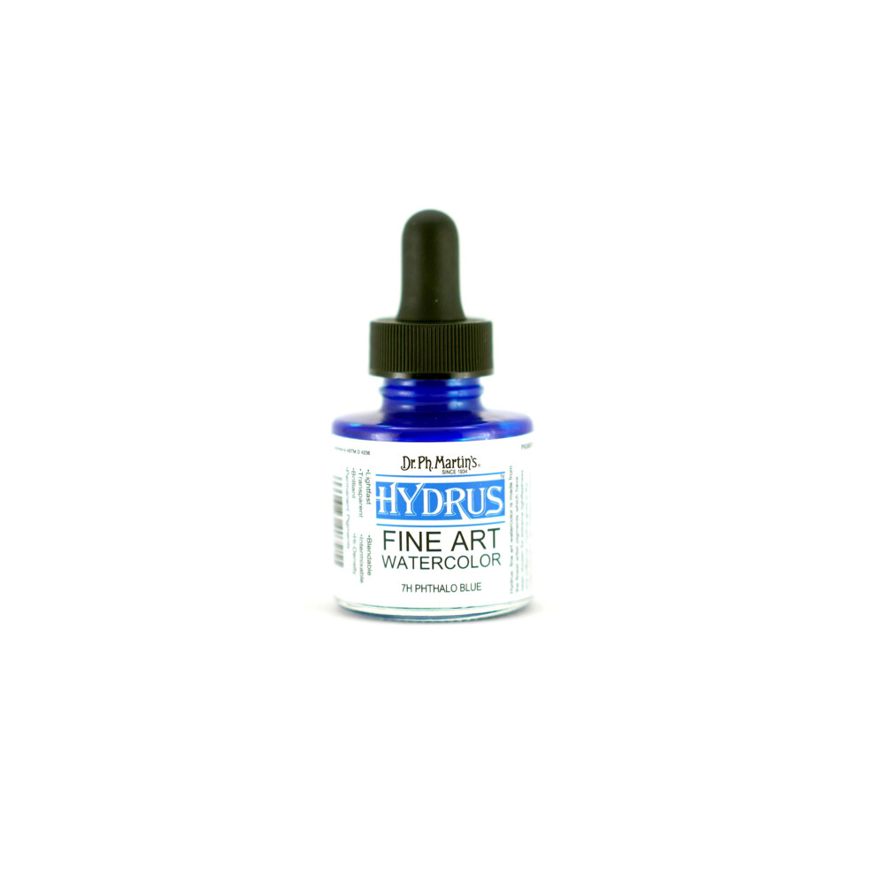 Dr Ph Martins Hydrus Fine Art 7H Watercolor Bottle  1 oz  Phthalo Blue