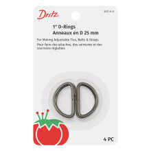 Dritz 117-1-1 D-Rings Black 1-palcov 4-pocet