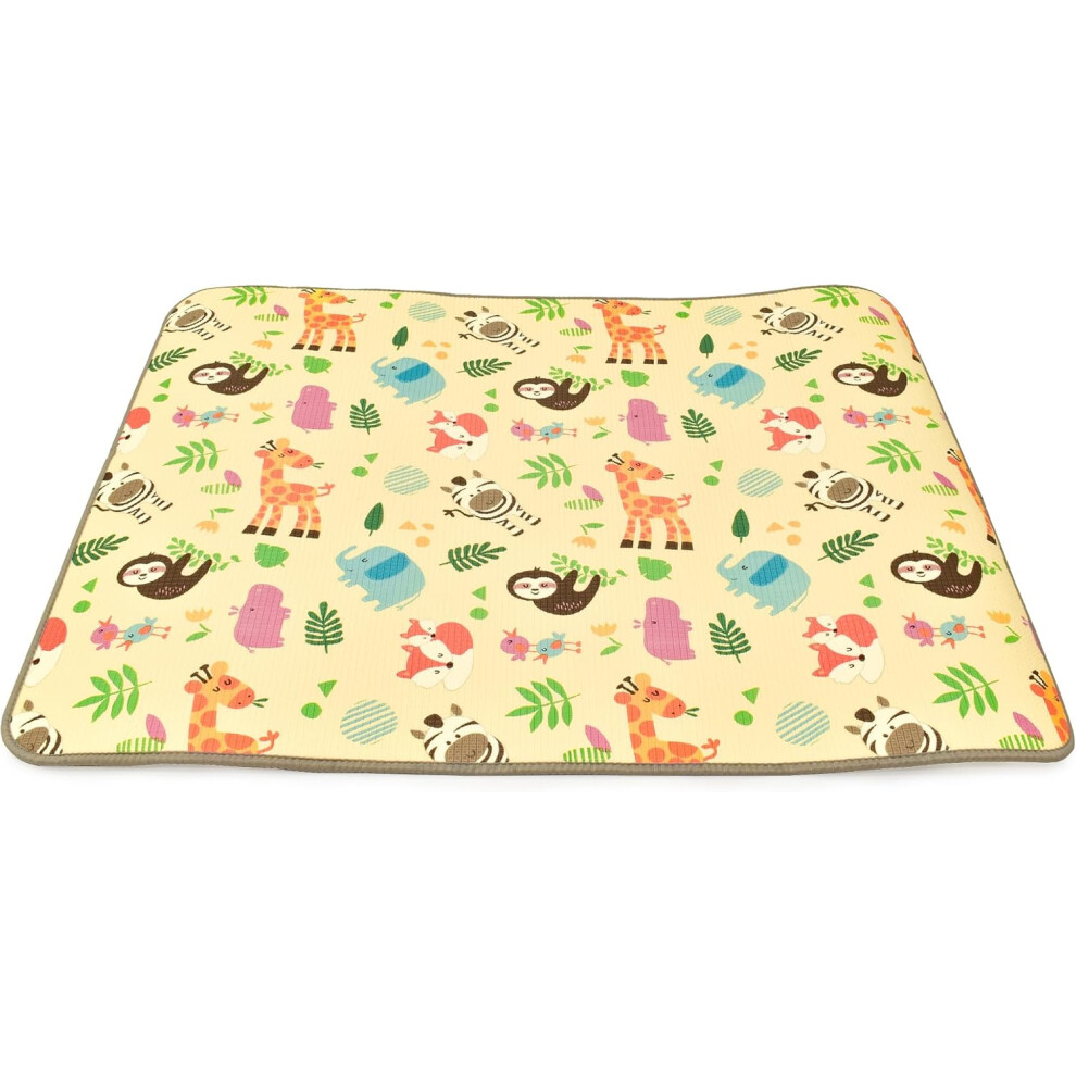 KandyToys 1.5m x 1.2m Baby Play Mat - Padded Waterproof Nursery Mat