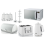Swan Swan Elegance White Kettle Toaster Microwave & Kitchen Storage Set 1