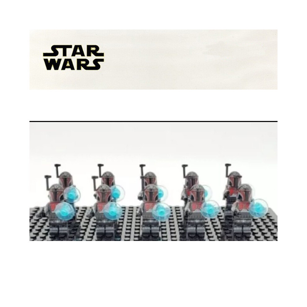 Bonxaif (10Pcs Mandalorian Shadow Collectives) Star Wars Clone Troopers Minifigures Kid Toys Gift Fit Lego