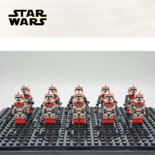 (10PCS Coruscant Guards-B) Star Wars Clone Troopers Minifigures Kid Toys Gift Fit Lego