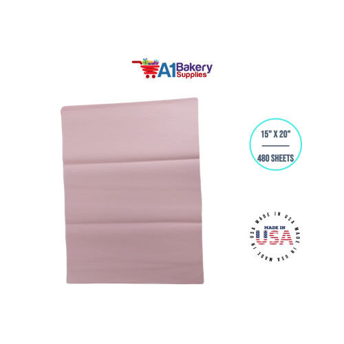 Papel de l    de blush a granel 15 polegadas x 20 polegadas 480 folhas de qualidade premium embrulham papel de len      is a1 suprimentos de padaria 2
