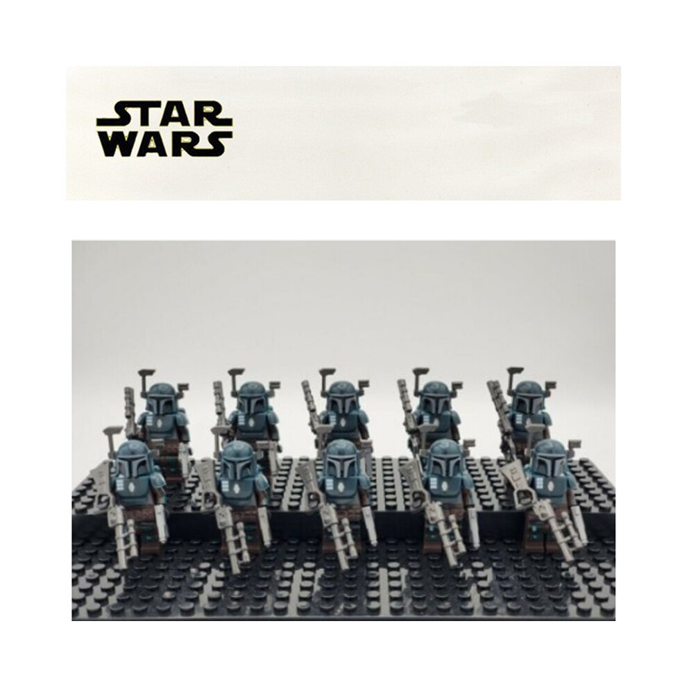 Bonxaif (10Pcs Mandalorian Death Watch) Star Wars Clone Troopers Minifigures Kid Toys Gift Fit Lego
