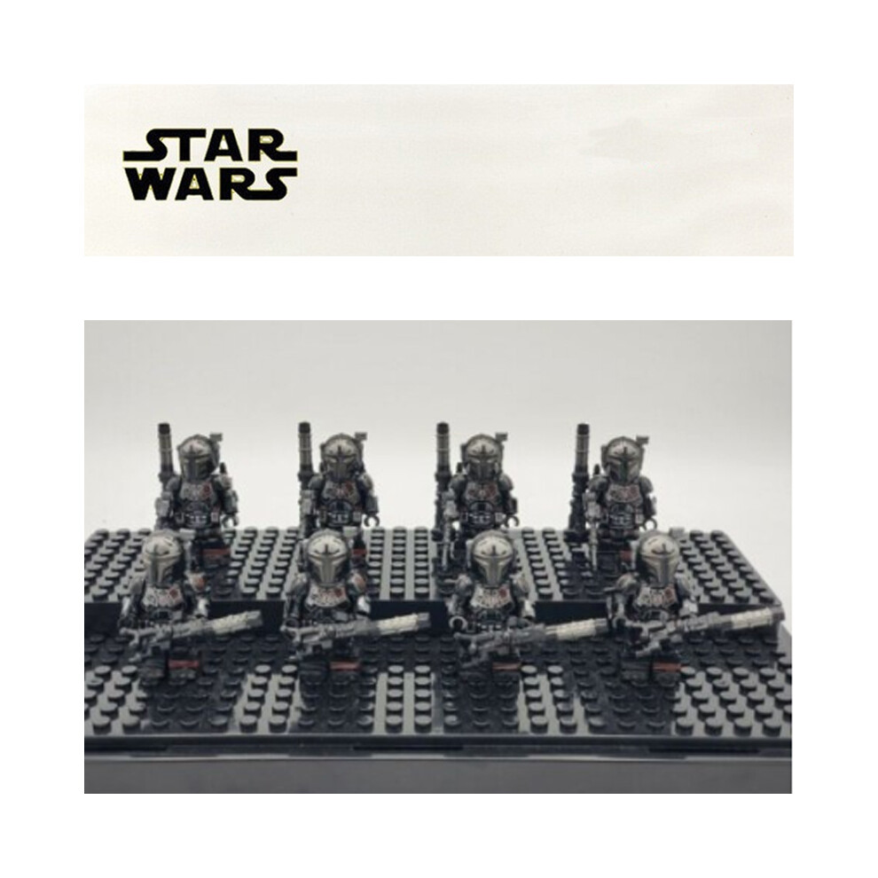 Bonxaif (8Pcs Heavy Mandalorians B) Star Wars Clone Troopers Minifigures Kid Toys Gift Fit Lego