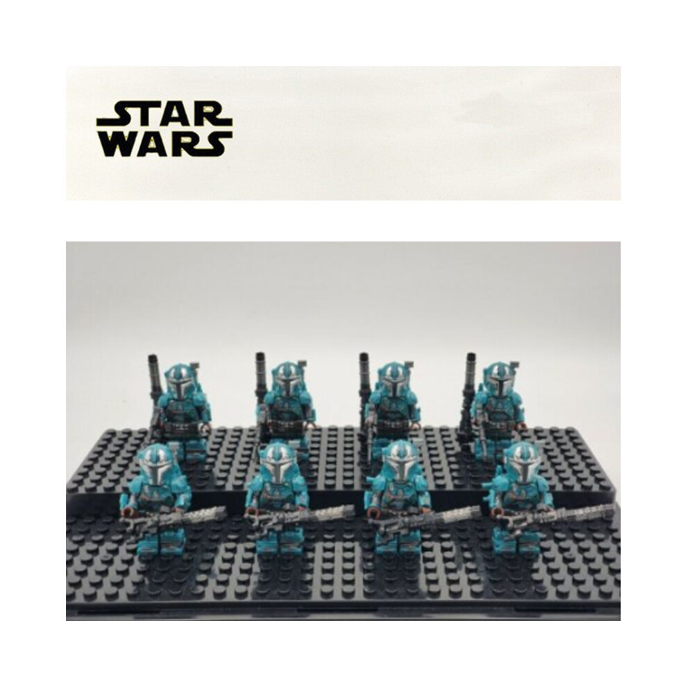 Bonxaif (8Pcs Heavy Mandalorians E) Star Wars Clone Troopers Minifigures Kid Toys Gift Fit Lego