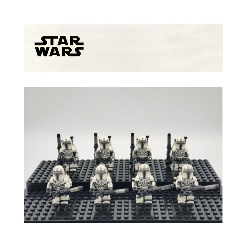 Bonxaif (8Pcs Heavy Mandalorians G) Star Wars Clone Troopers Minifigures Kid Toys Gift Fit Lego