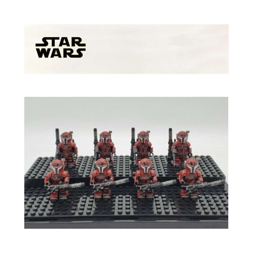 Bonxaif (8Pcs Heavy Mandalorians H) Star Wars Clone Troopers Minifigures Kid Toys Gift Fit Lego