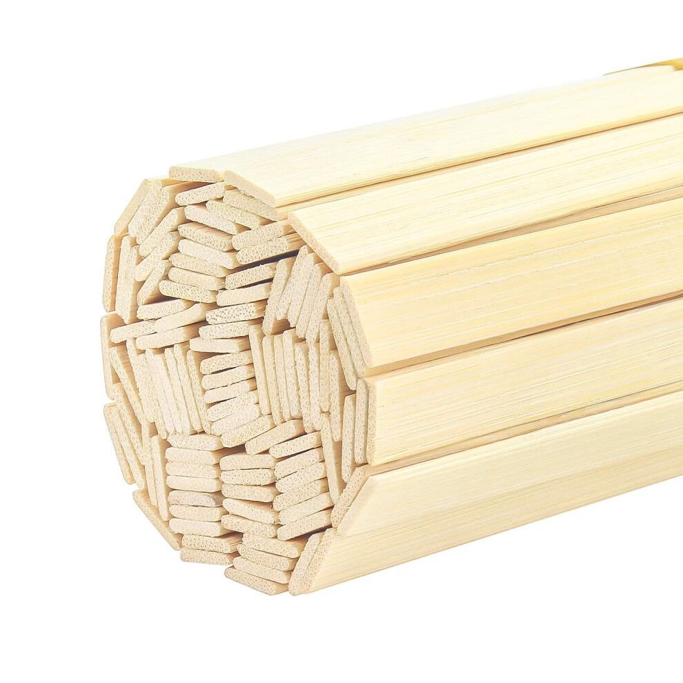 Dywishkey Lot De 60 BâTons De Bambou Naturels Pour Travaux Manuels En Bois 1575 De Long X 38 De Large-image