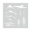 Hero Arts SA164 Mountain Scene Stencil 6 X 6 """" 1