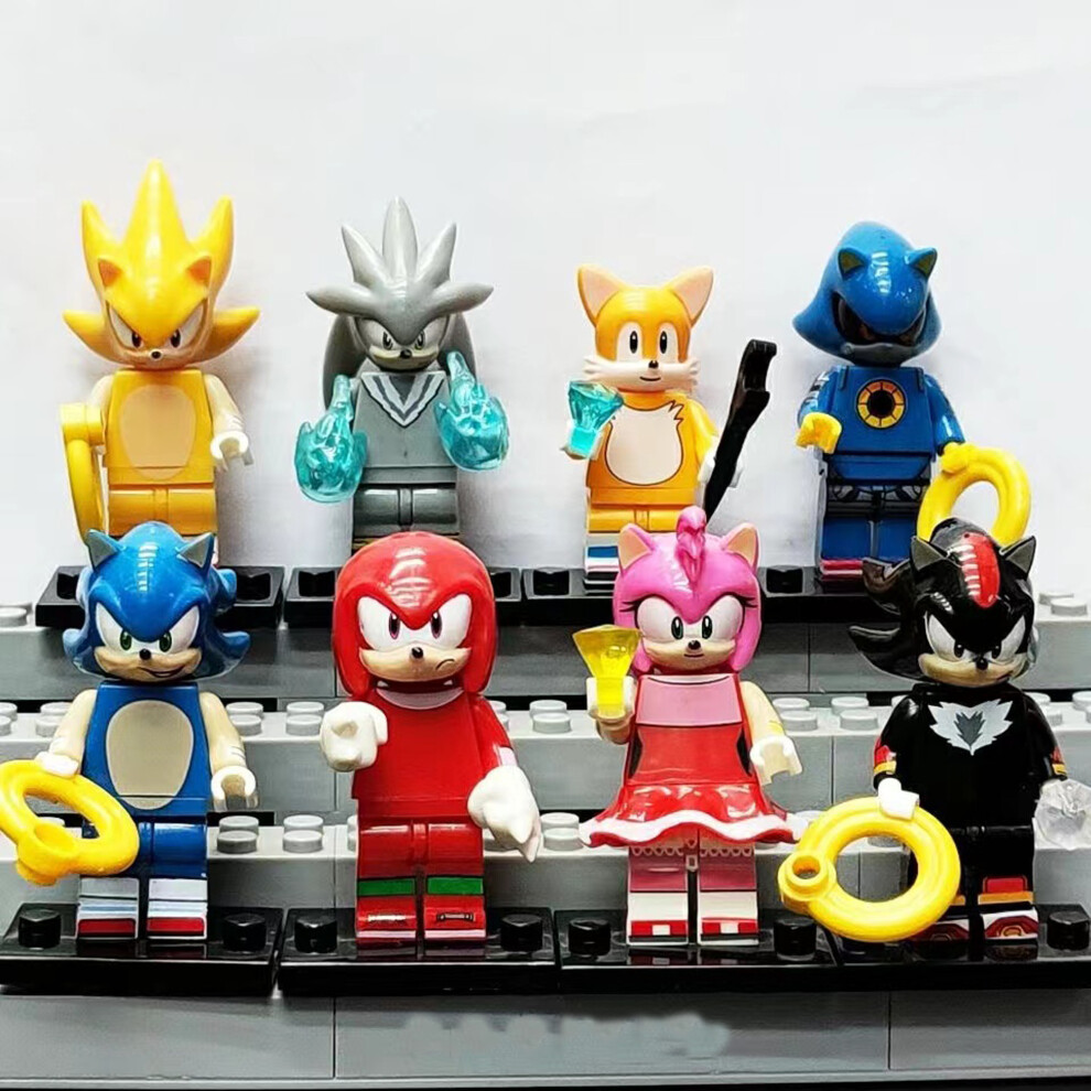 Bonxaif (8Pcs Sonic - A) 24Pcs Sonic The Hedgehog Toy Action Mini Figures Fits Lego
