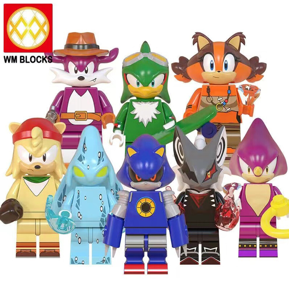 Bonxaif (8Pcs Sonic - C) 24Pcs Sonic The Hedgehog Toy Action Mini Figures Fits Lego