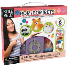 Style Me Up Pom Pom Pets: Kid's Yarn Crafting DIY Opret op til 6 forskellige charmerende critters tilbyder b?rnene en engagerende og fantasifuld