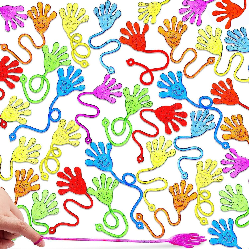 JOYIN 48Pcs Sticky Hands Party Favors  Party Table Favors Set for Kids  Holiday Traditions  Xmas Gift  Bendy Tube  Bendy Tubes  Extreme Stre