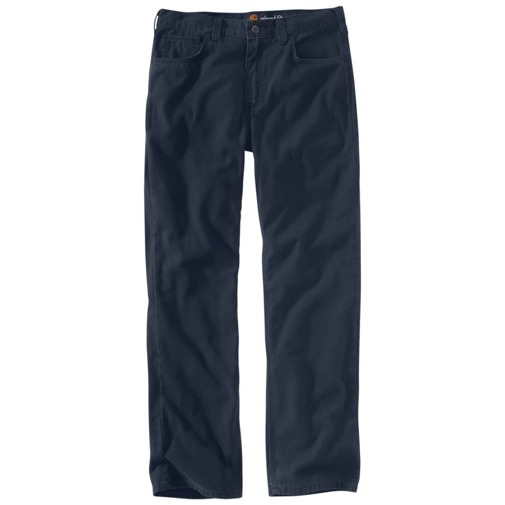 Carhartt Men's Rugged Flex Rigby Five Pocket Pant  Navy 3  33 x 36