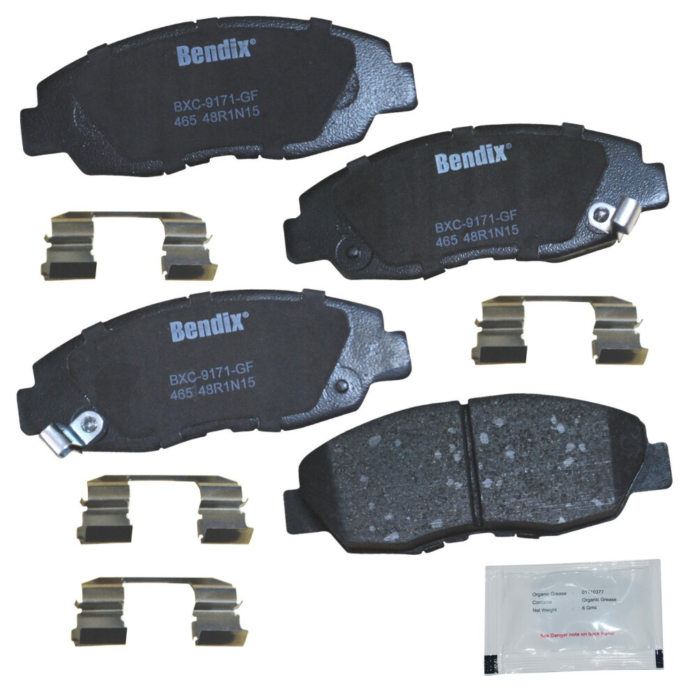 Bendix Priority1 Cfc465 Ceramic Front Brake Pads For Acura Cl 1999-1997 Honda Accord 1997-1990 Accord 2002-1999 Civic 1996 887243239592