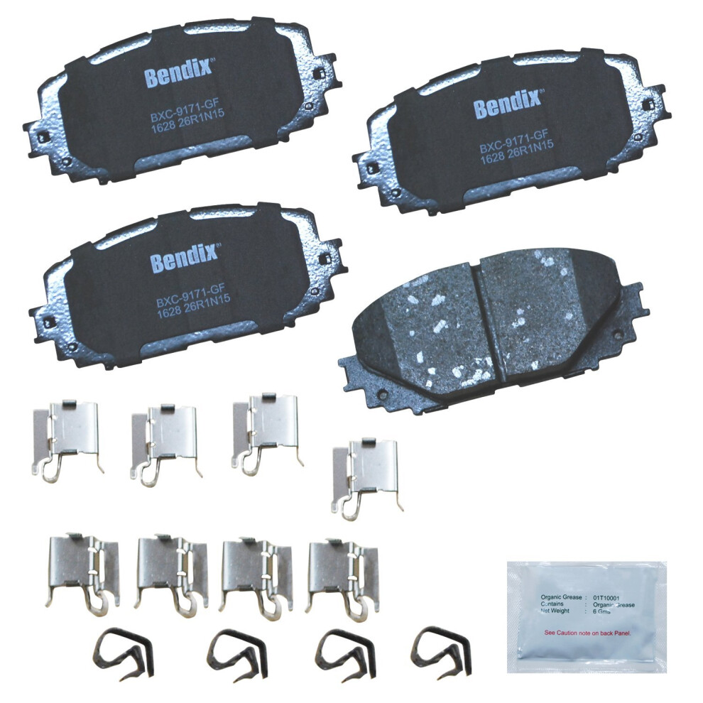 Bendix Priority1 Cfc1628 Ceramic Front Brake Pads For Toyota Yaris 2019-2012 887243215886