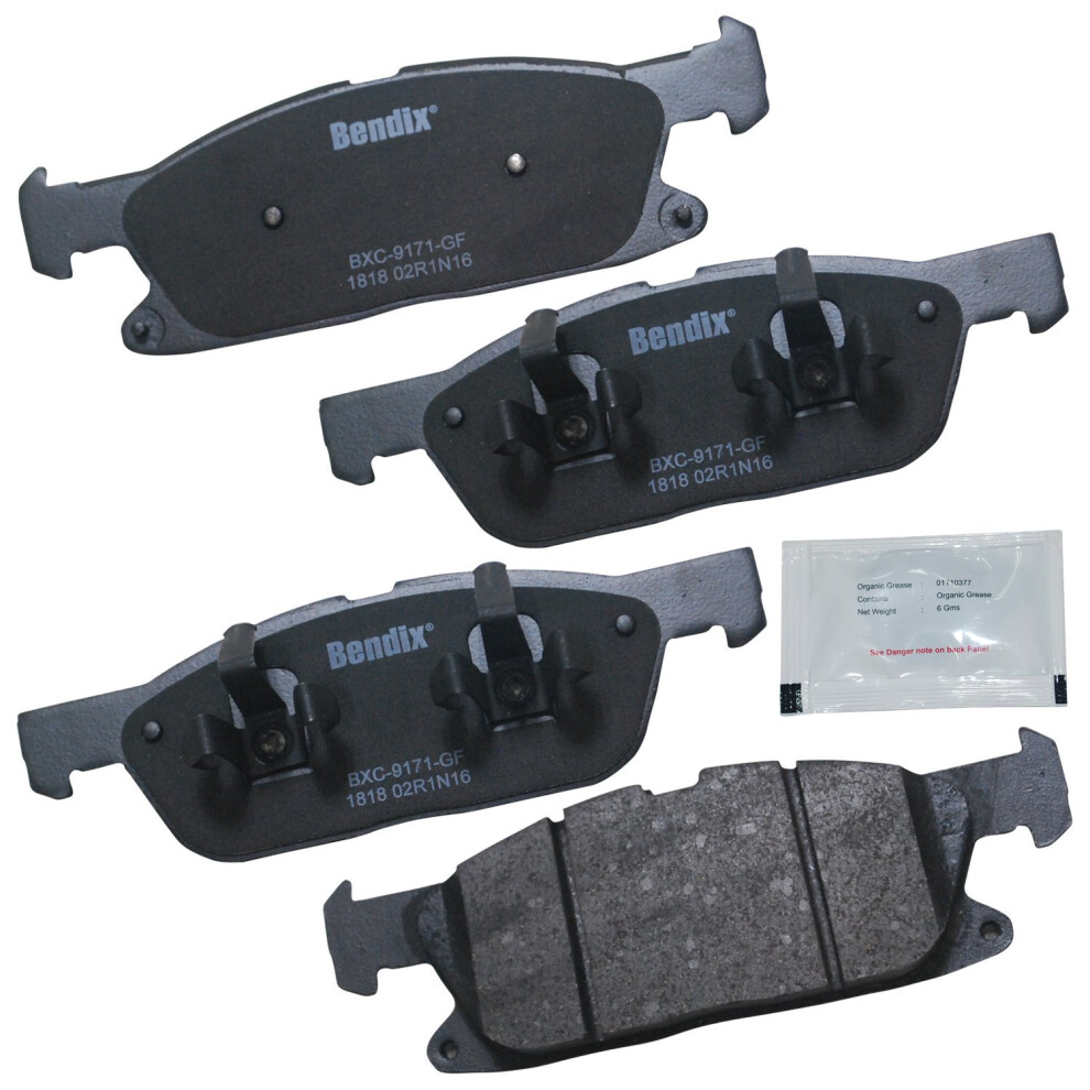 Bendix Priority1 Cfc1818 Ceramic Front Brake Pads For Ford Edge 2021-2015 Lincoln Continental 2018 Mkx 2018-2016 Nautilus 2022-2019 887243240956