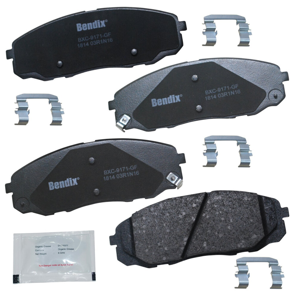 Bendix Priority1 Cfc1814 Ceramic Front Brake Pads For Kia Sedona 2020-2015 887243240949