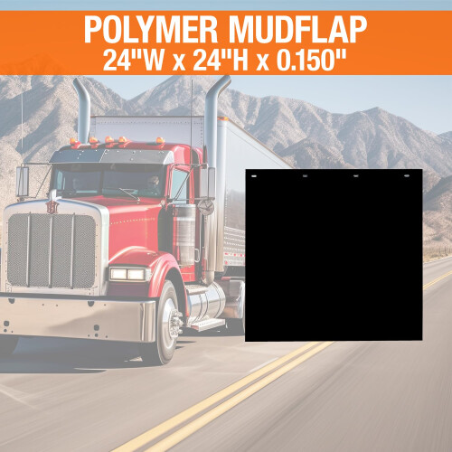 Tepe K?bere Produkter 2 Pack Super Durable Black Polymer Mudflaps 24x24 tommer RC24PPBPKGD 2