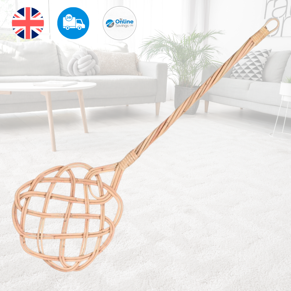 Carpet Beater Handmade Modern Style Ultimate Dust Free Wicker Rattan Rug Cleaner