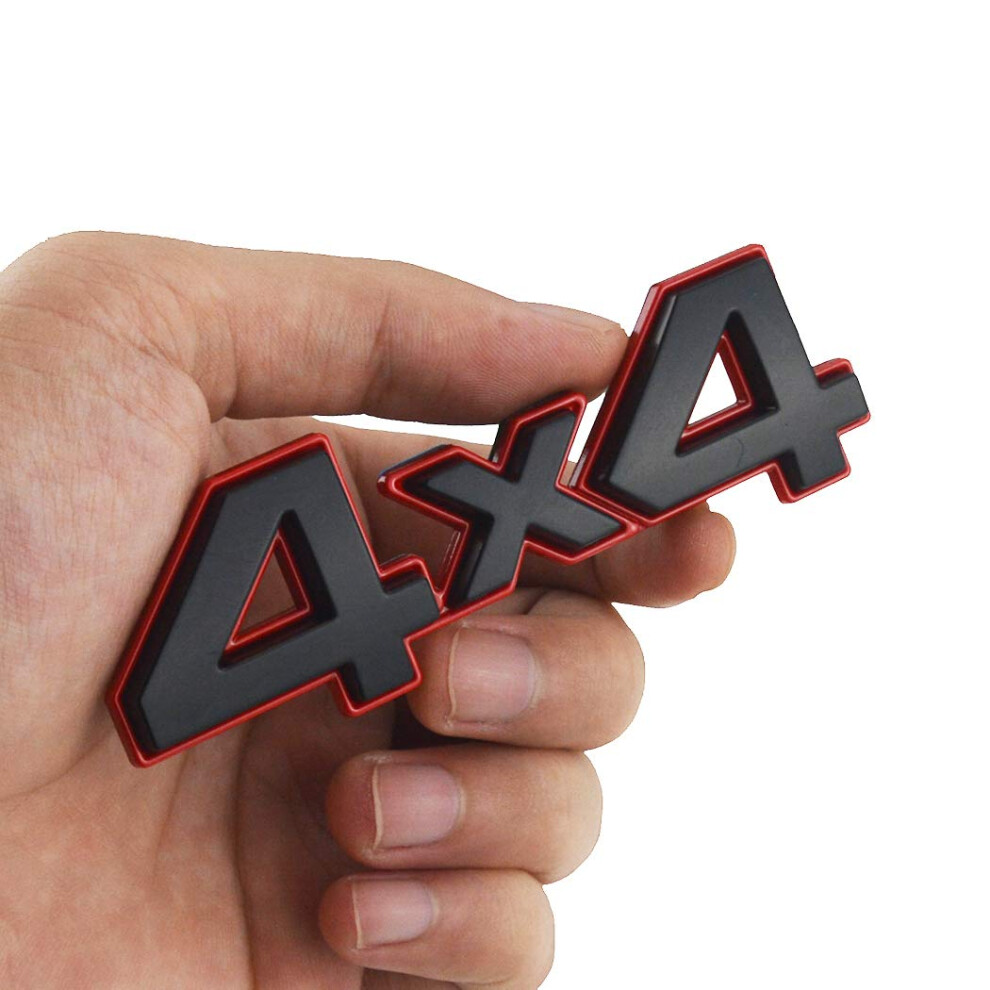 1X4x4 Decal Fender Tailgate Emblem Badge 3D Nameplate Edge Trunk 3 Red 770807808986
