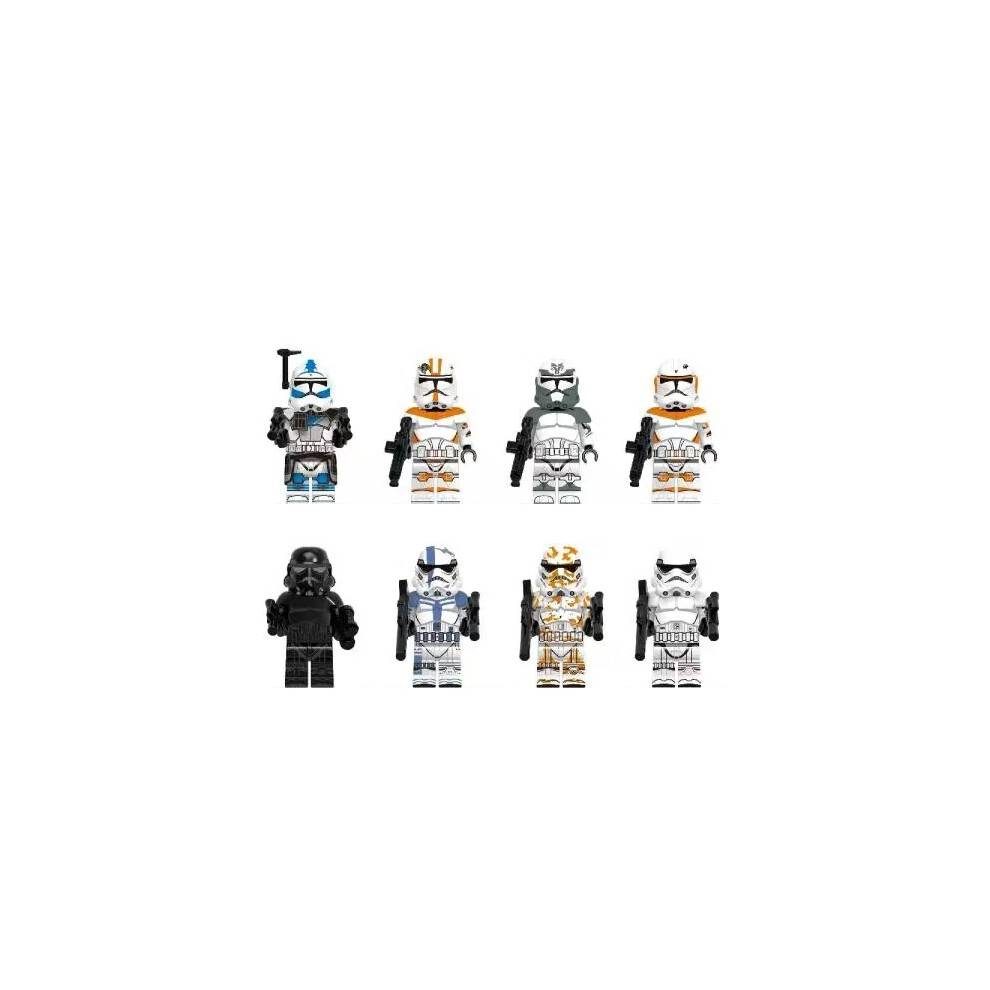 Photos - Action Figures / Transformers  8pcs Star Wars Clone Soldier Doll Toy Suitable(8pcs-H)