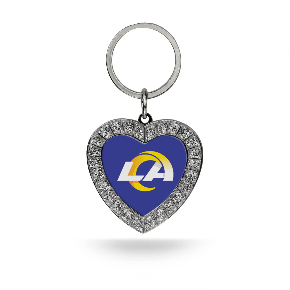 Rico Industries Nfl Los Angeles Rams Bling Hart Sleutelhanger Strass-image