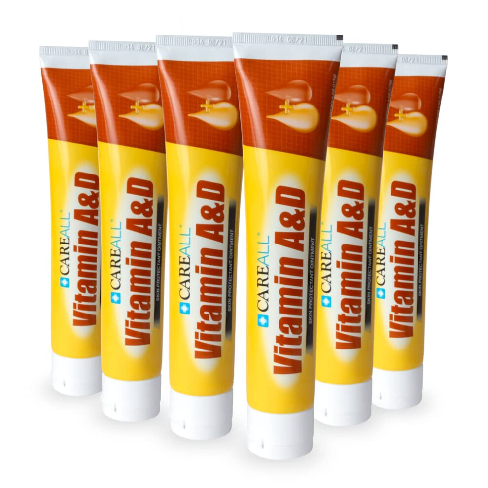 (6 Tubes) Careall 4Oz Vitamin A&D Ointment With Lanolin Diaper Rash An Cuidadotodo