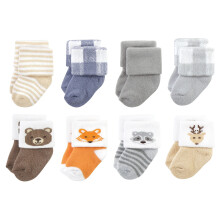 Hudson Baby Calzini unisex per neonati e bambini in cotone e spugna Woodland 0-6 mesi