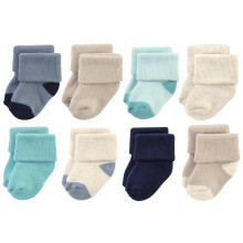 Hudson Baby Calzini unisex per neonati e in spugna in cotone ricco blu navy e talpa da 0 a 6 mesi