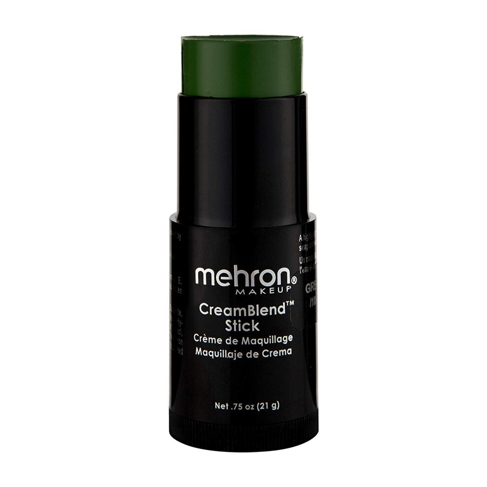Mehron Makeup CreamBlend Stick (0.75 Ounce) (GREEN)