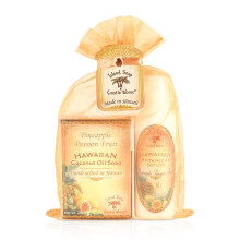Island Soap & Candle Works Zestaw mydla i balsamu z organzy, marakuja, ananas