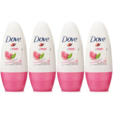 Dove Antitranspirant Deodorant Roll-On Go Fresh Granatapfel & Zitronenverbene 1,7 Oz / 50 Ml (4er Pack)