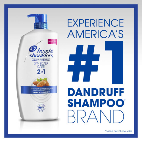 Head & Shoulders Σαμπουάν 2 σε 1 για Ξηρό Τριχωτό με Αμυγδαλέλαιο 32.1 fl oz 1
