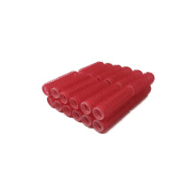 Pachet de 24 mini role de par mici de par ventilat pro salon pro -salon cu ondulatoare de coafura (ro?u)