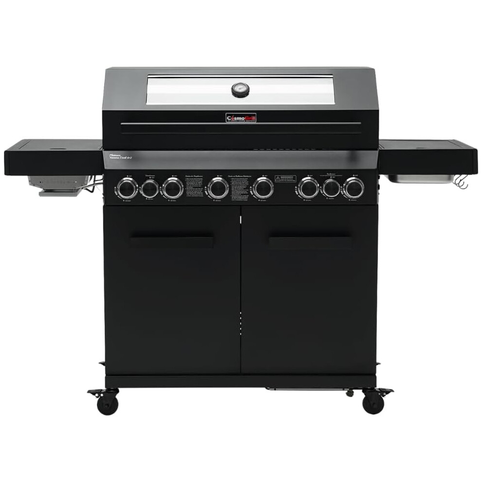 (Without Cover) CosmoGrill 8 Burner Yamara Dark 6+2 Gas BBQ