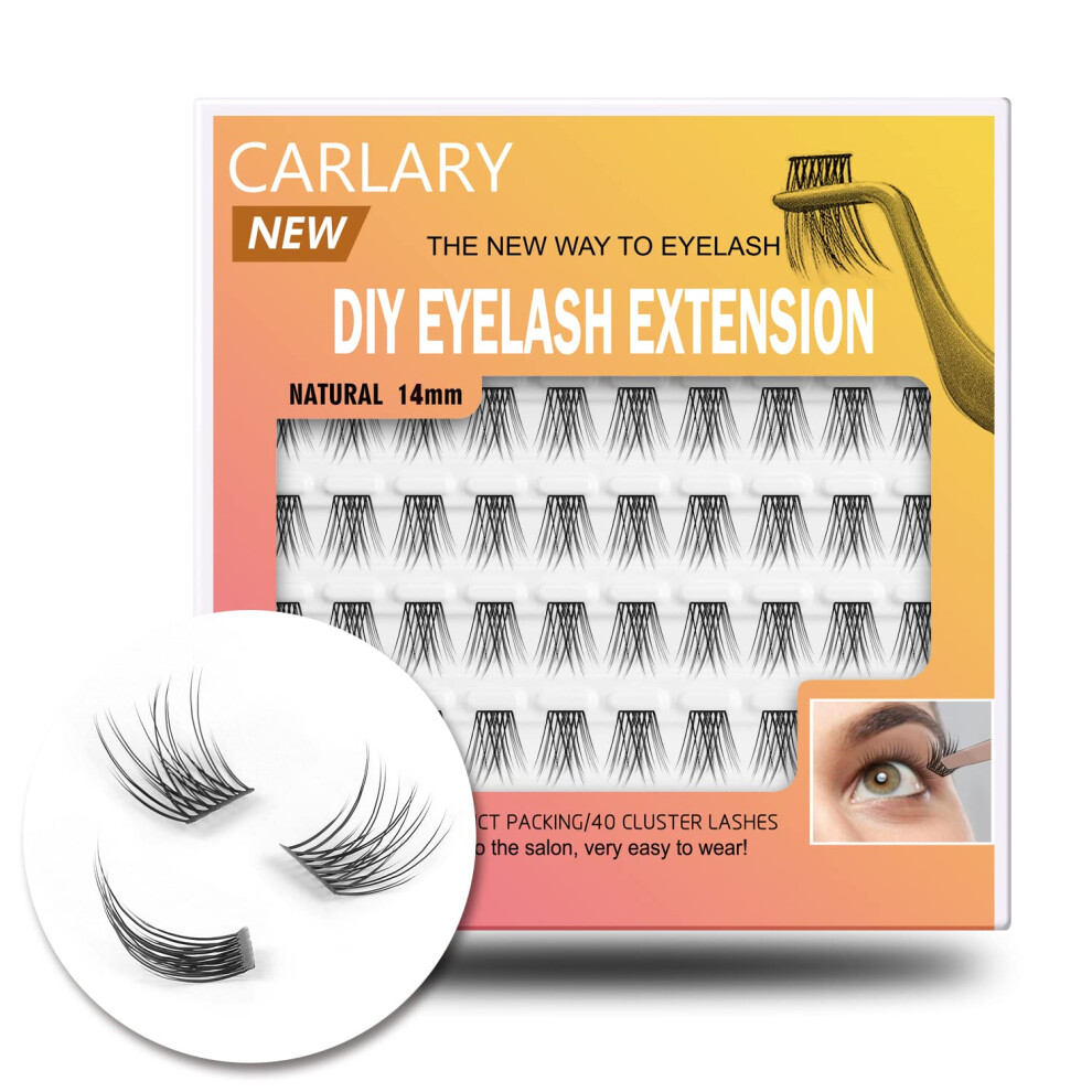 Carlary Lash Clusters Diy Eyelash Extension 40 Clusters Reusable Ind