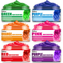 6 Pack Temporary Hair Color Wax Natural Hair Wax Color Hair Coloring W