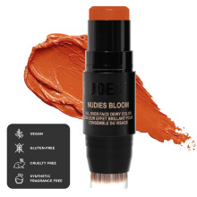 Nudestix Nudies Bloom Dewy and Radiant Cream Blush 3-in-1 All-Over-Gesichtsfarbe fr Wangen, Augen und Lippen mit Mischpinsel (Rusty Rouge)