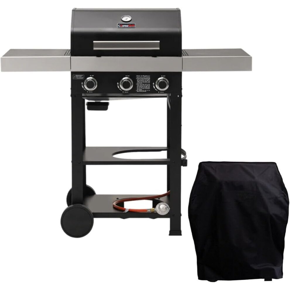 (With Cover) CosmoGrill Wabaya 3 Burner Gas Barbecue