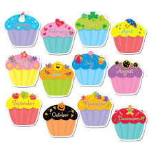Creative Teaching Press Cupcake Accents για Πίνακες Ανακοινώσεων, 10" Jumbo Σχέδια, Σετ 12 Τεμαχίων