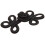 Dritz 502 Κλείσιμο Frog, 3 Βρόχοι, 2-Inch, Μαύρο 2