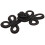 Dritz 502 Κλείσιμο Frog, 3 Βρόχοι, 2-Inch, Μαύρο 3