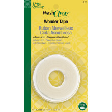 Dritz Wash-A-Way Wonder, Διπλής Όψης, 1/4", 1 Ρολό, Λευκή Ταινία Υφάσματος, 1/4-Inch x 25-Yards