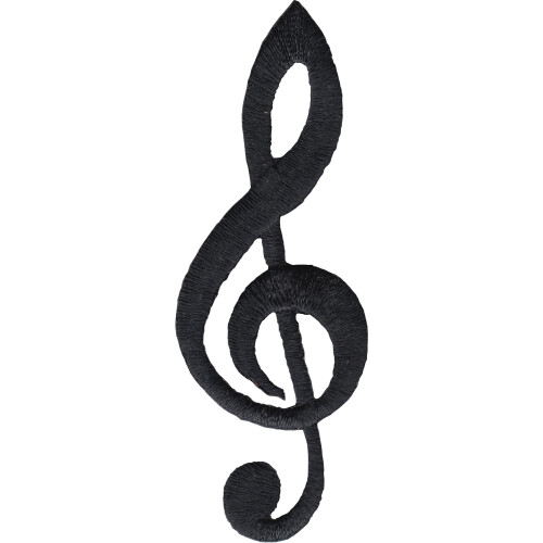 Dell Clé de sol - Note de musique dorée - Patch brodé à repasser ou à coudre